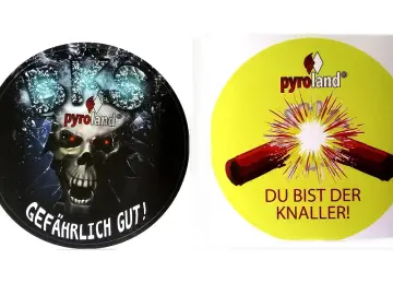 2 Pyroland Aufkleber