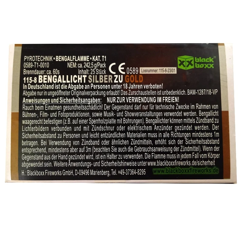 25 Bengallanzen Silber-Gold
