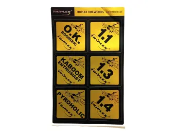 6 Triplex Aufkleber