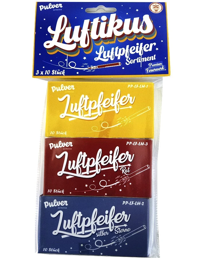 Luftpfeifer 3fach sortiert