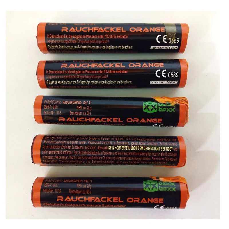 Rauchfackeln orange
