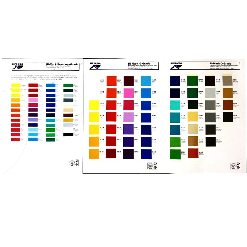 Werbe-Folien-Farbtafeln