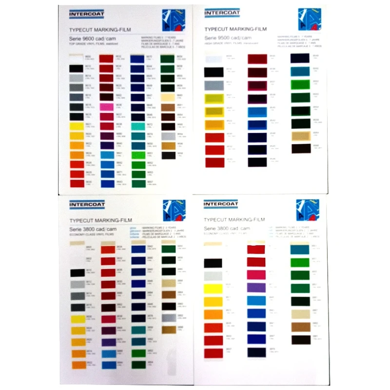 Werbe-Folien-Farbtafeln