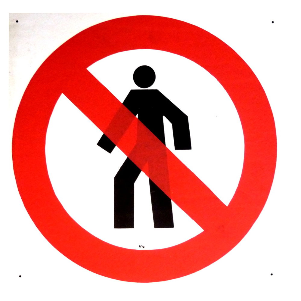Schild Durchgang verboten