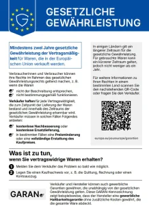 EU Gewährleistungslabel